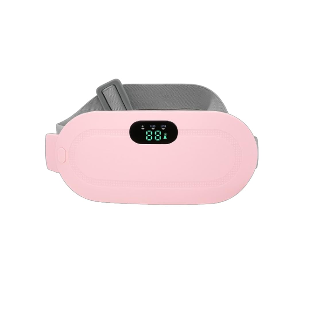 Menstrual Heating Pad with 4 Massage Modes, Digital Display, Ultra-quiet Operation, Pink