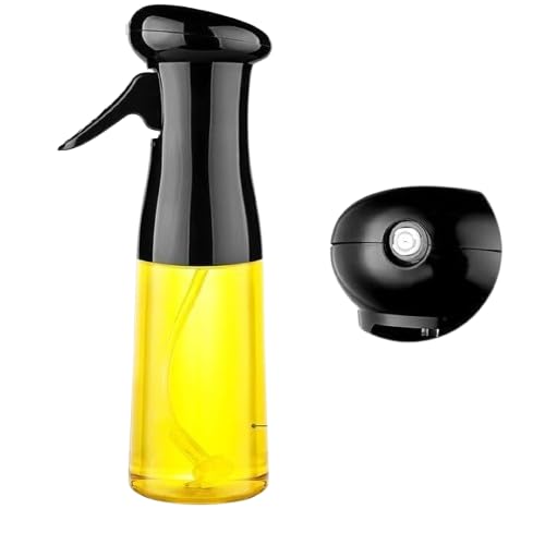 Glass Oil Dispenser 250ml | Refillable Cooking Oil Sprayer Bottle for Kitchen, BBQ, Air Fryer & Baking | Fine Mist Olive Spray Bottle for Healthy Cooking (1 Pack)