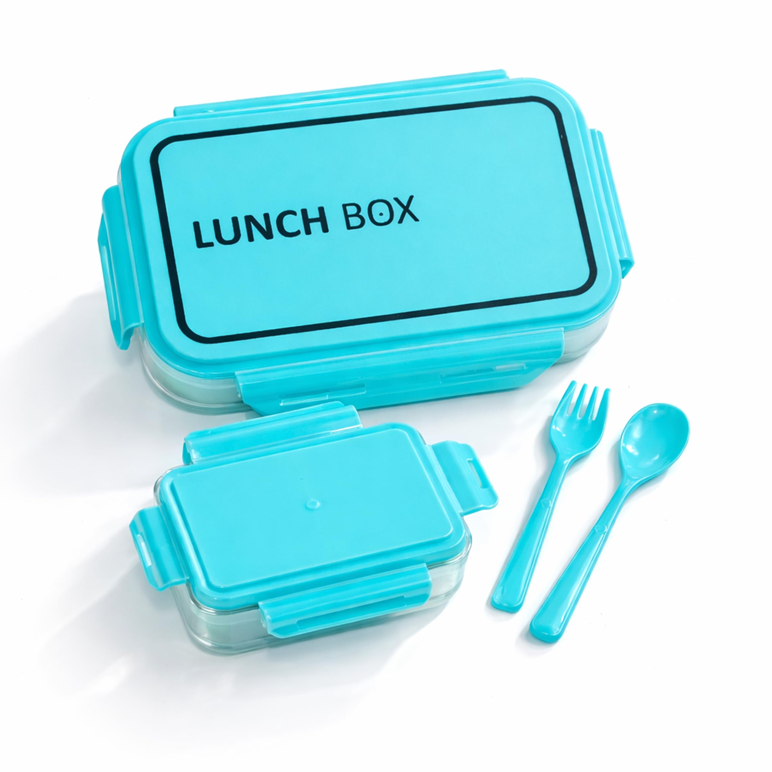 1200ml Leak Proof Lunch Box for Office & School | BPA Free Food Container with Airtight Lid | Microwave Safe, Durable & Lightweight Tiffin Box for Men, Women & Kids (Bule)