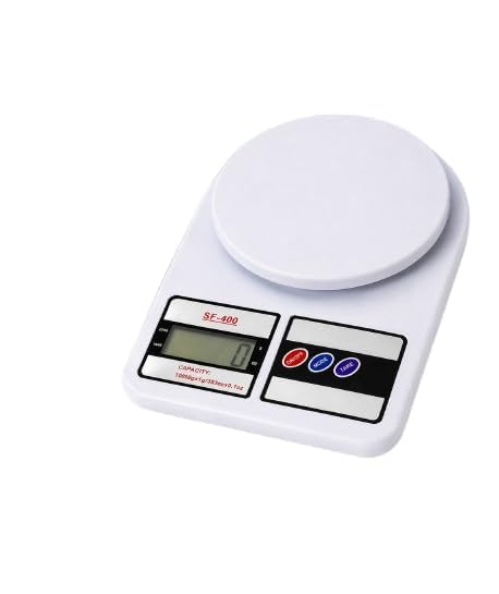 Digital Kitchen Weighing Scale | High Precision Food Weight Machine with LCD Display | Multipurpose Electronic Weight Scale for Cooking, Baking & Grocery | Compact & Portable | White